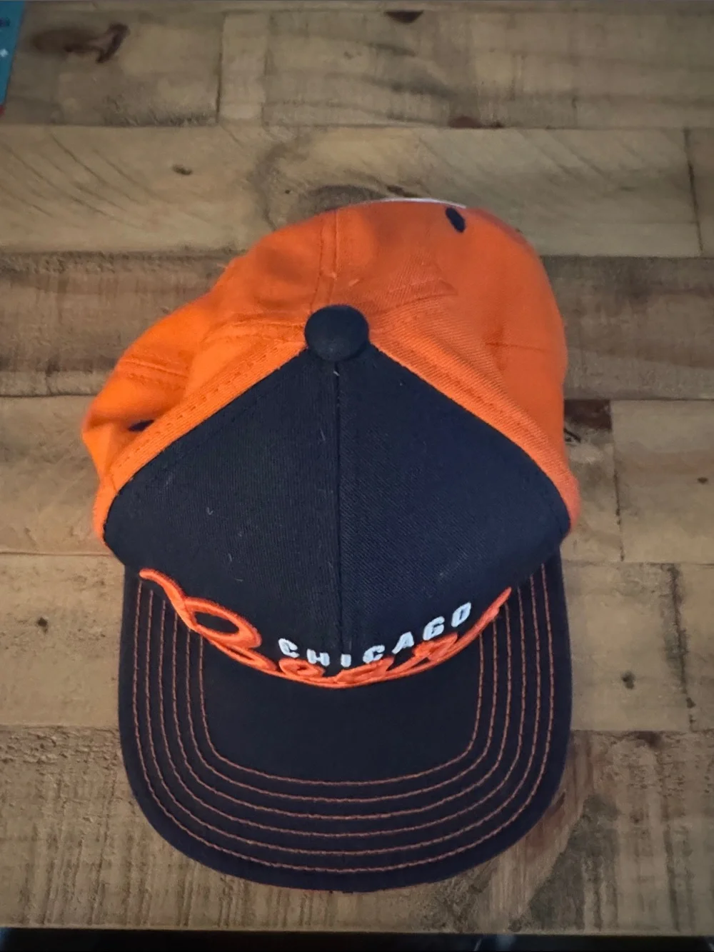NFL Chicago Bears Kids Hat in Navy and Orange